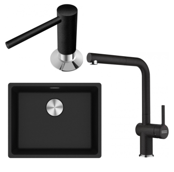 FRANKE MARİS MRG 110-52 EVYE BATARYA SABUNLUK NERO