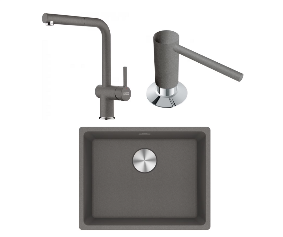 FRANKE MARİS MRG 110-52 EVYE BATARYA SABUNLUK STONE GREY