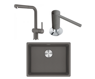 FRANKE MARİS MRG 110-52 EVYE BATARYA SABUNLUK STONE GREY