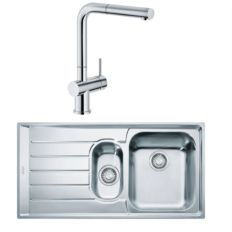 FRANKE NEPTUN NEX 651 1,5 GÖZLÜ SOL DAMLALIKLI DEKORLU EVYE+BATARYA