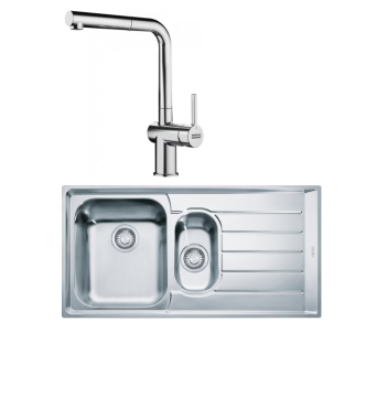 FRANKE NEPTUN NEX 651 1,5 GÖZLÜ SAĞ  DEKORLU EVYE+BATARYA