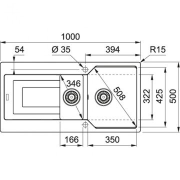 FRANKE URBAN UBG 651-100 FRAGRANİTE OYSTER TEZGAH ÜSTÜ EVYE