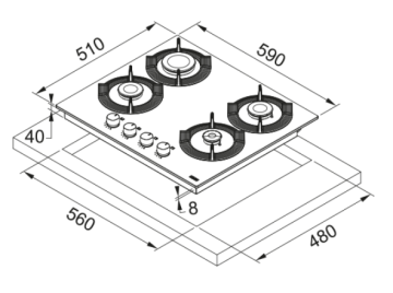 FRANKE MARİS OCAK FHMF 604 4GC BK