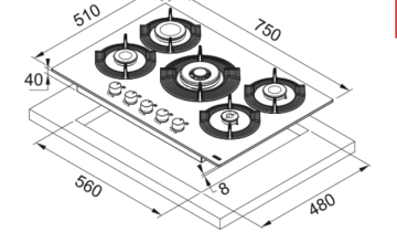 FRANKE MARİS OCAK FHMF 755 4G DC C WH