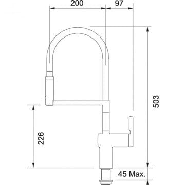 TEŞHİR FRANKE FRAMES BY FRANKE SEMİ-PRO - FS HF SWSP CHR KROM ARMATÜR