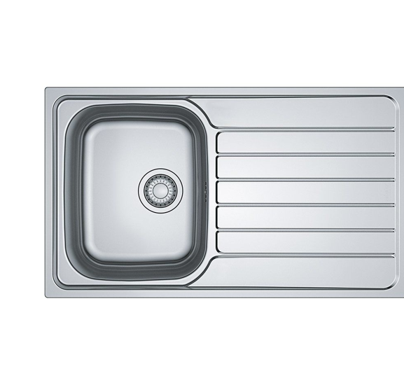 FRANKE ONDA LİNE OLL 611 DEKORLU TEZGAH ÜSTÜ SAĞ DAMLALIKLI PASLANMAZ ÇELİK EVYE