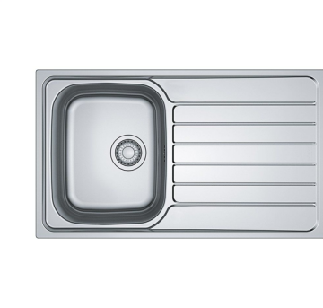 FRANKE ONDA LİNE OLL 611 DEKORLU TEZGAH ÜSTÜ SAĞ DAMLALIKLI PASLANMAZ ÇELİK EVYE