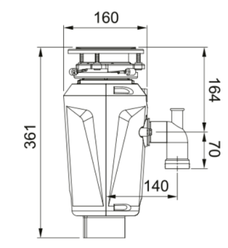 FRANKE SLIM 50 ANKASTRE  ÇÖP ÖĞÜTÜCÜ