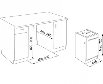 FRANKE FDW 4510 E8P E 45 CM TAM ANKASTRE BULAŞIK MAKİNESİ