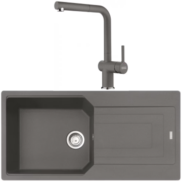 FRANKE URBAN 611-86 STONE GREY EVİYE VE ACTİVE PLUS SPRİALLİ ARMATÜR KAMPANYASI