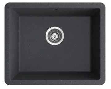 Teşhir Marmarin Fado 560 Granit Eviye 1 Gözlü Damlalıksız Siyah Eviye