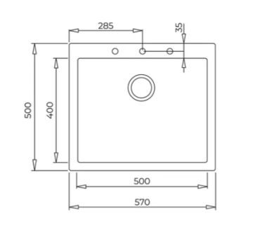 TEKA FORSQUARE 50.40 TG GRANİT EVİYE