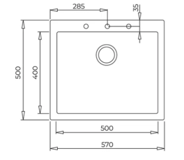 TEKA FORSQUARE 50.40 TG GRANİT EVİYE