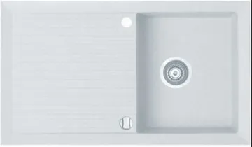 TEŞHİR MARMORİN CIRE 860 1KO TEK GÖZLÜ DAMLALIKLI BEYAZ EVİYE