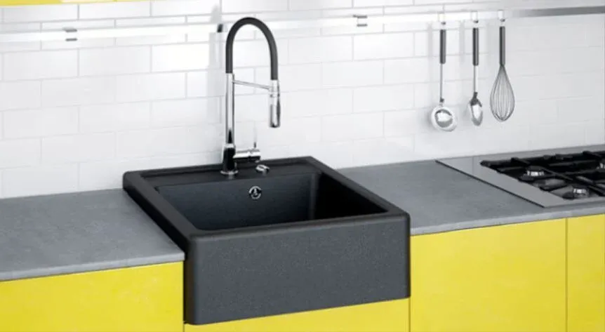 TEŞHİR MARMORİN EWIT 595 1 K TEK GÖZLÜ SİYAH EVİYE