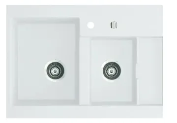 TEŞHİR MARMORİN COMBO 850 1,5 K 1.5 GÖZLÜ BEYAZ EVİYE