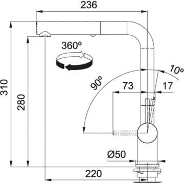 FRANKE ACTİVE PLUS SM DUŞLAMA ÖZELLİKLİ SPİRALLİ COPPER ARMATÜR