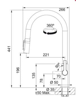 FRANKE MARİS SLİM CLEAR WATER ARITMALI KROM ARMATÜR