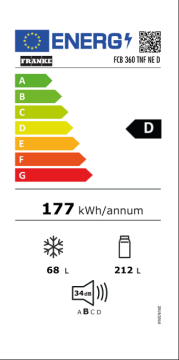 Franke FCB 360 TNF NE D NoFrost Ankastre Buzdolabı