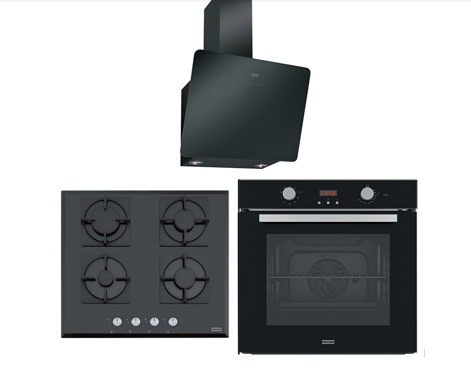 FRANKE SİYAH CAM 60\'LIK SET