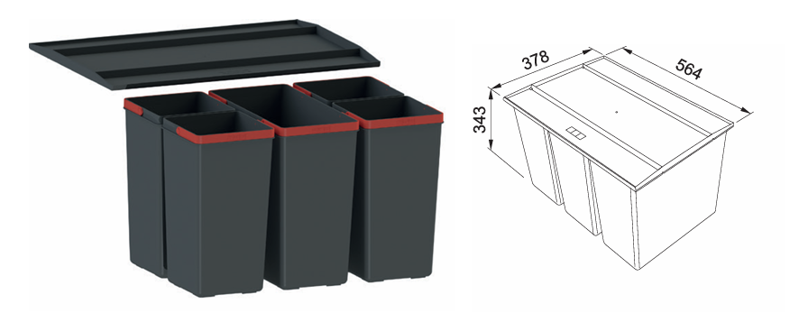 FRANKE WS   Easysort 600-1-4 ÇÖP KOVASI