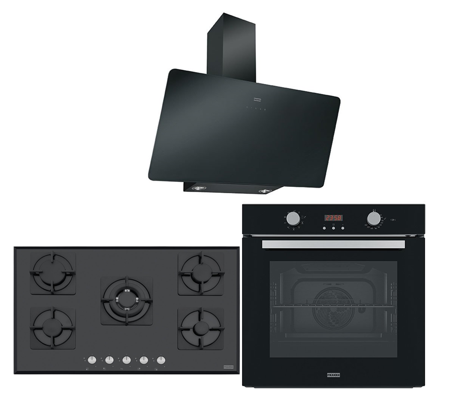 FRANKE SİYAH CAM 90\'LIK SET