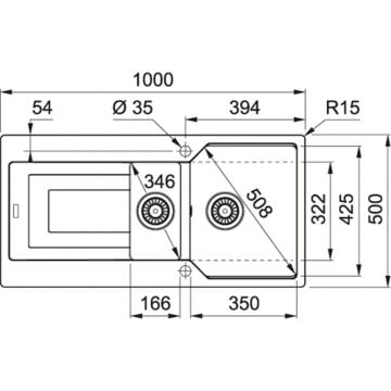 FRANKE URBAN UBG 651-100 GRANİT SLATE GREEY TEZGAH ÜSTÜ EVYE