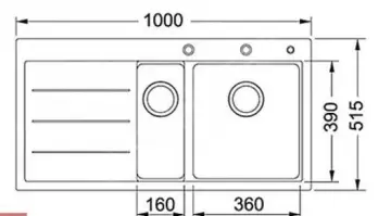 FRANKE TEŞHİR MTF 651 SAĞ DAMLALIKLI 1,5 GÖZLÜ MYTOS EVİYE