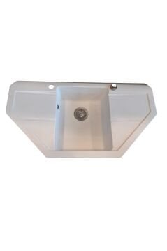 TEŞHİR MARMORİN BARIO 960 KÖŞE GRANİT EVYE 1 GÖZLÜ DAMLALIKLI MERMER BEYAZI