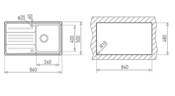 TEŞHİR TEKA STAGE 45 B SAĞ DAMLALIKLI ÇELİK EVYE