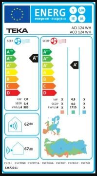 TEKA ACI 124 WH / ACO 124 WH KLİMA