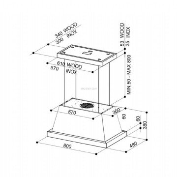 FRANKE FABER THEA ISOLA EV8 DG MATT F80 SC MAT KOYU GRİ ADA TİPİ DAVLUMBAZ