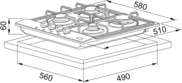 FRANKE TEŞHİR OCAK FHNL 604 4G XS E