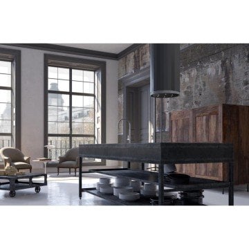 FRANKE FABER EV8 DG TS A37 MATT KOYU GRİ ADA TİPİ DAVLUMBAZ