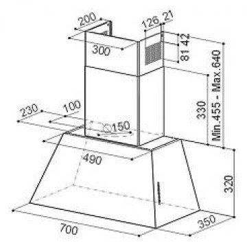 FRANKE FABER CHOLE EV8 OM A70 ESKİTME METAL DUVAR TİPİ DAVLUMBAZ