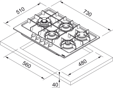 FRANKE TEŞHİR OCAK FHMA 755 4G DCL MB C