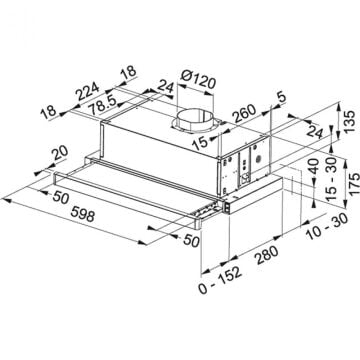 TEŞHİR FRANKE FTC 6032 GR/ XS V2/600 İNOX GÖMME ASPİRATÖR