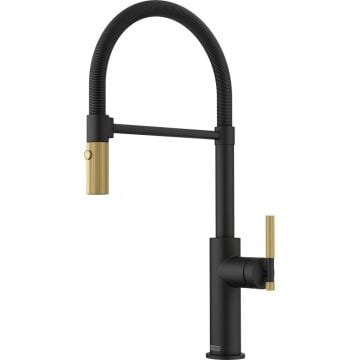FRANKE MARIS STRIPES SEMI PRO MATT BLACK/GOLD ARMATÜR