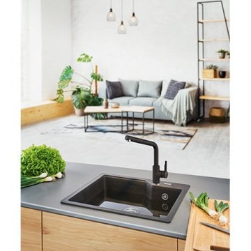 FRANKE URBAN SPİRALLİ GRANİT NERO ARMATÜR