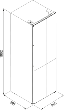 FRANKE FMD 505 TNF SI BKG E 90CM SİYAH CAM SOLO BUZDOLABI