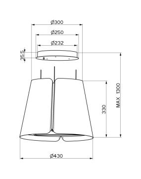 FRANKE FABER BEAT DG MATT F45 SMİLE ISLAND HOOD CM. 43 - MATTE DARK GRAY ADA DAVLUMBAZ
