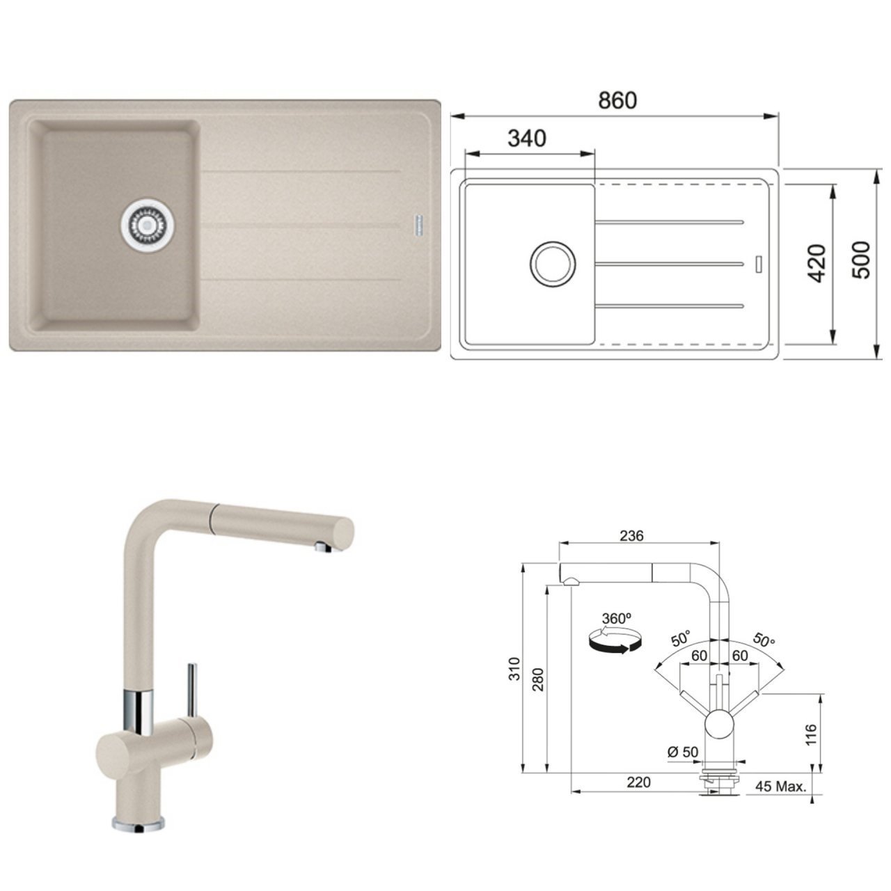 FRANKE BASİS BFG 611-86 TEK GÖZLÜ SAHARA EVYE ARMATÜR KAMPANYASI