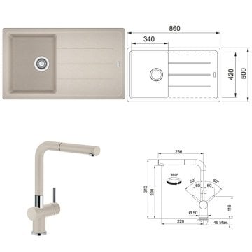 FRANKE BASİS BFG 611-86 TEK GÖZLÜ AVENA EVYE ARMATÜR KAMPANYASI
