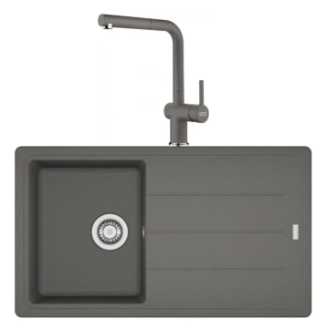 FRANKE BASİS BFG 611-86 TEK GÖZLÜ SLATE  GREY EVYE ARMATÜR KAMPANYASI