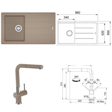 FRANKE BASİS BFG 611-86 TEK GÖZLÜ OYSTER EVYE ARMATÜR KAMPANYASI