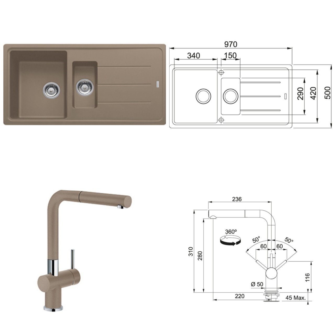 FRANKE BASİS 651 1,5 GÖZLÜ OYSTER EVİYE ARMATÜR KAMPANYASI