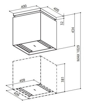 TEŞHİR FRANKE FABER LYBRA PLUS  ZEBRA ÇİZGİLİ ADA DAVLUMBAZI