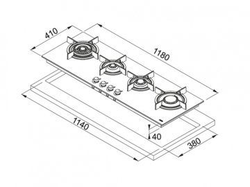 TEŞHİR FRANKE CRYSTAL LİNE FHCR 1204 3G TC HE XS  BKC  NERO