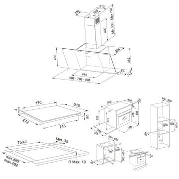 FRANKE FPJ 915 V BK A SİYAH GLASS VERTİCAL DAVLUMBAZ FSM 804 I B BK SİYAH SMART İNDÜKSİYONLU OCAK FSL 86 H BK SİYAH SMART FIRIN ANKASTRE SET