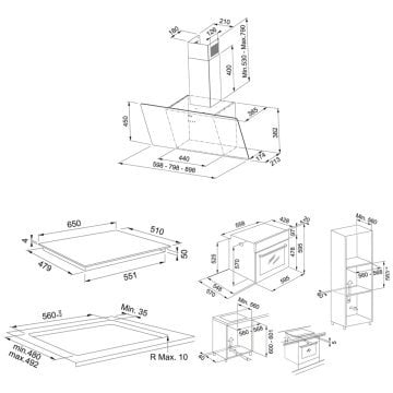 FRANKE FPJ 615 V BK A GLASS VERTİCAL DAVLUMBAZ FSM 654 I B BK SMART İNDÜKSİYONLU OCAK FSL 86 H BK SMART FIRIN ANKASTRE SET
